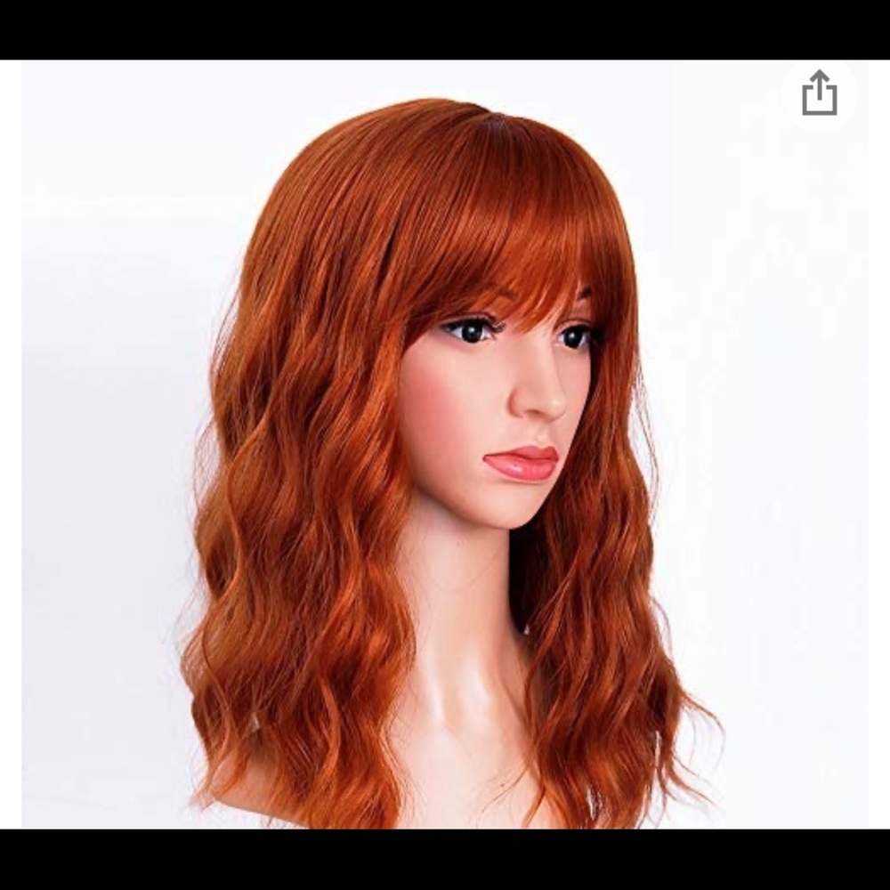 14 inch Red/Brown Synthetic Wig